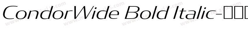 CondorWide Bold Italic字体转换